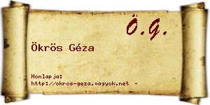 Ökrös Géza névjegykártya